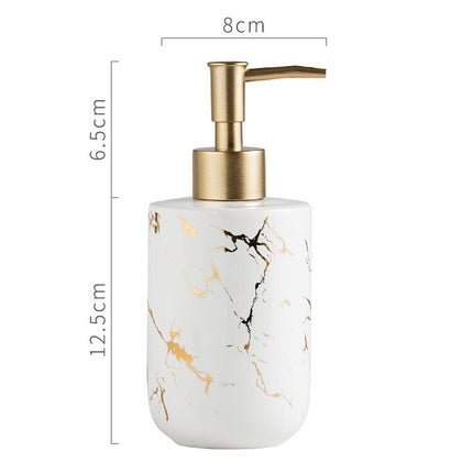 400ML Bathroom Hand Soap Bottle Shower Gel Bottle Ceramic Bottling