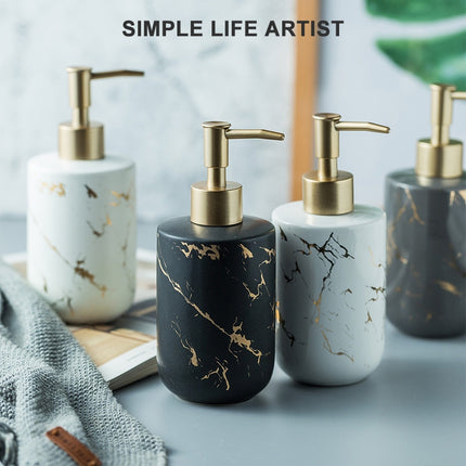 400ML Bathroom Hand Soap Bottle Shower Gel Bottle Ceramic Bottling