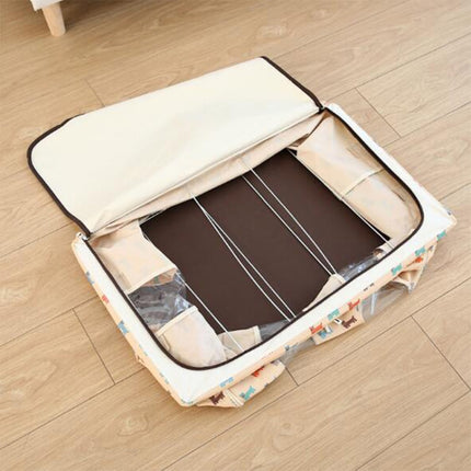 Folding Storage Box Non Woven Fabric With Zipper Moisture-proof Clothes Storage Box, 44L 50x40x22cm, 55L 50x40x28cm, 66L 50x40x33cm, 80L 60x40x32cm, 100L 60x42x40cm, 125L 70x42x40cm - DealBuddy