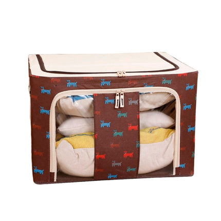 Folding Storage Box Non Woven Fabric With Zipper Moisture-proof Clothes Storage Box