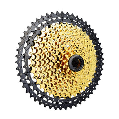 VG Sports Split Mountain Bike Lightweight Cassette Flywheel, 9 Speed 42T (Gold), 10 Speed 42T (Gold), 10 Speed 50T (Gold), 11 Speed 50T (Gold), 11 Speed 52T (Gold), 12 Speed 50T (Gold), 12 Speed 52T (Gold) - DealBuddy