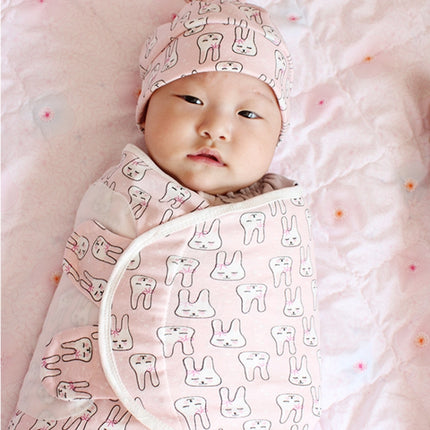 Spring  Summer Cotton Baby Infant Bags Towels Sleeping Bags Knitted Cloth Cap Set