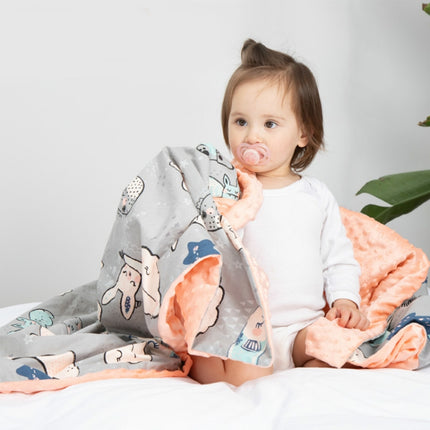 Cotton Cartoon Baby Comforting Quilt Washable Trolley Cover Blanket