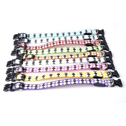 Plaid Pattern Rechargeable LED Glow Light Leads Pet Dog Collar for Small Medium Dogs, L, XL - DealBuddy