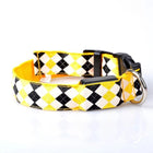 Plaid Pattern Rechargeable LED Glow Light Leads Pet Dog Collar for Small Medium Dogs, L, XL - DealBuddy