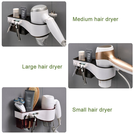 Hairdryer Hanger Free Punch Wall Mounted Bathroom Multi-function Toilet Storage Rack