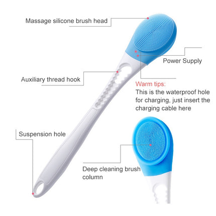 Electric Adjuatable Bath SPA Massage Rub Bath Full Automatic Bath Rub Back Rrush Long Handle Bath Brush