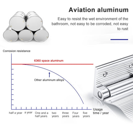 Wall Mounted Aluminium Alloy Bathroom Shower Foot Rest Footstool