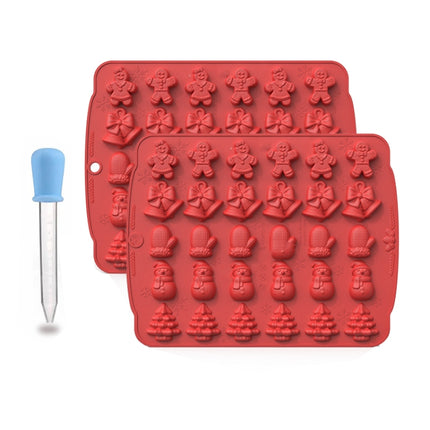 Christmas Supplies Drop Glue Mold Cake Barbecue Baking Tool, Green, Red, Chocolate - DealBuddy