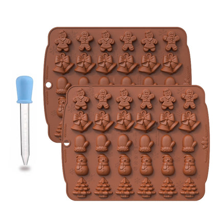 Christmas Supplies Drop Glue Mold Cake Barbecue Baking Tool, Green, Red, Chocolate - DealBuddy