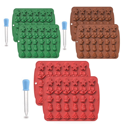 Christmas Supplies Drop Glue Mold Cake Barbecue Baking Tool, Green, Red, Chocolate - DealBuddy
