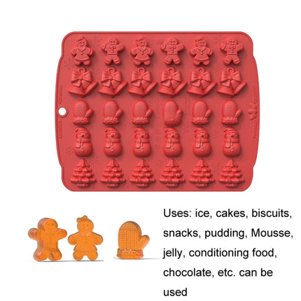 Christmas Supplies Drop Glue Mold Cake Barbecue Baking Tool, Green, Red, Chocolate - DealBuddy