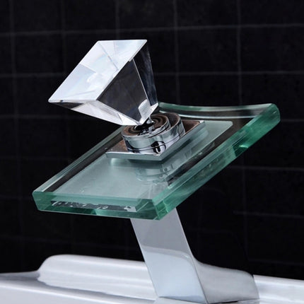 LED Waterfall Faucet Colorful Temperature Control Color-changing Anti-scalding Faucet