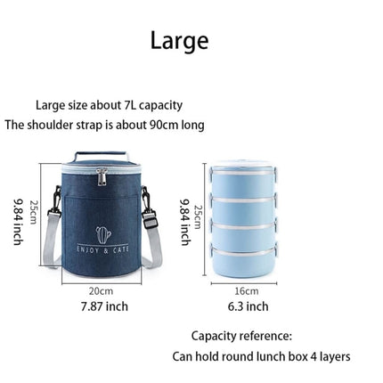 Round Lunch Bag Insulated Lunch Box Foldable & Portable Lunch Tote - DealBuddy