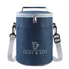 Round Lunch Bag Insulated Lunch Box Foldable & Portable Lunch Tote - DealBuddy
