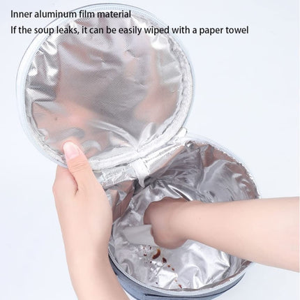 Round Lunch Bag Insulated Lunch Box Foldable & Portable Lunch Tote - DealBuddy