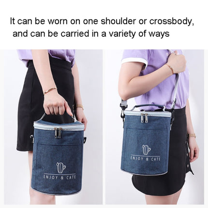 Round Lunch Bag Insulated Lunch Box Foldable & Portable Lunch Tote - DealBuddy