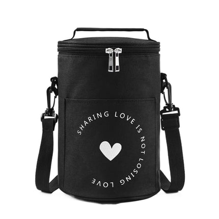 Round Lunch Bag Insulated Lunch Box Foldable & Portable Lunch Tote