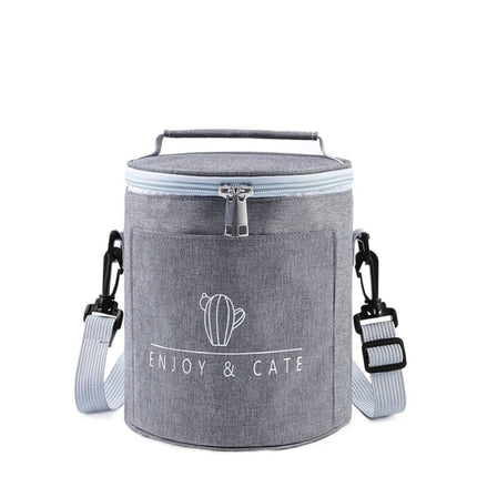 Round Lunch Bag Insulated Lunch Box Foldable & Portable Lunch Tote