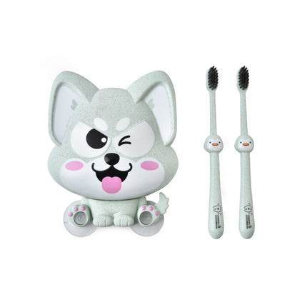 Cartoon Dog Suction Wall Toothbrush Toothpaste Shelf, Size:16x14x5cm