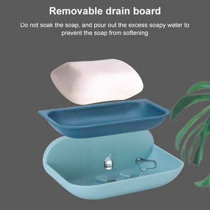 Cloud Soap Box Toilet Creative Wall-mounted Bathroom Toilet Free Punch Double-layer Drain Rack, White, Pink, Dark Blue, Light Blue