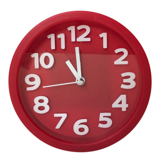 Round 12cm Candy Color Stereo Digital Silent Alarm Clock Children Student Alarm Clock, Round (Red), Round (Green), Round (Blue), Round (Pink), Round (Black), Round (White) - DealBuddy