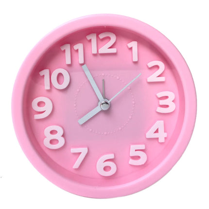Round 12cm Candy Color Stereo Digital Silent Alarm Clock Children Student Alarm Clock