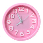 Round 12cm Candy Color Stereo Digital Silent Alarm Clock Children Student Alarm Clock