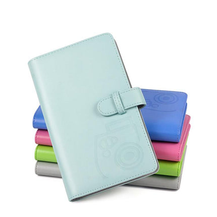 3-Inch Photo Album Holds 96 Photos PU Leather Large Capacity Storage Case with Multi-Pocket Pages