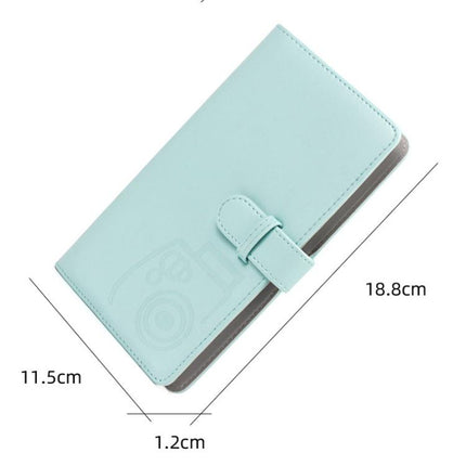 3-Inch Photo Album Holds 96 Photos PU Leather Large Capacity Storage Case with Multi-Pocket Pages