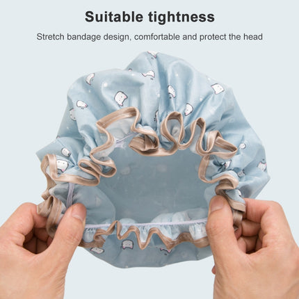 Thick Waterproof Bath Hat Double Layer Shower Hair Cover Women Supplies Shower Caps, Size:28cm