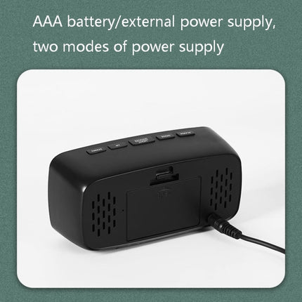 Battery Plug-In Dual-Purpose LED Clock Bedside Alarm Clock,