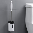 Stainless Steel Wall-mounted Home Soft Brush Toilet Brush, White, Pink, Grey - DealBuddy
