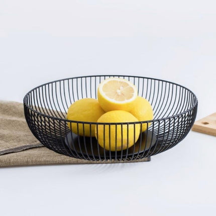 Household Living Room Fruit Basket Wrought Iron Desktop Snack Storage Basket, Snack Basket - DealBuddy