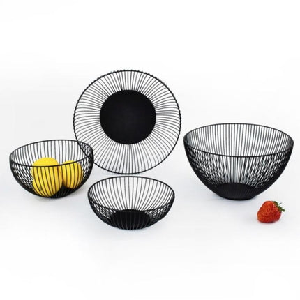 Household Living Room Fruit Basket Wrought Iron Desktop Snack Storage Basket, Snack Basket - DealBuddy