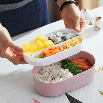 Oval Simple Lunch Box Wooden Sushi Sealed Leak-proof Lunch Box with Cutlery