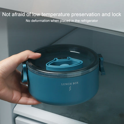 Round Portable Insulation Partitioned Lunch Box Student Office Workers Heated Microwave Oven Bento Box
