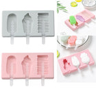 Silicone Cartoon Homemade Handmade DIY Ice Cream Popsicle Mould with Lid, Color Random Delivery, Ice Cream, Snowman Hippo Bunny