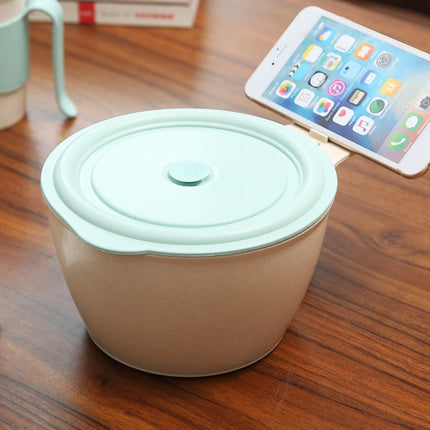 Wheat Fiber Instant Noodle Bowl Creative and Convenient Sealed Lunch Box with Mobile Phone Holder