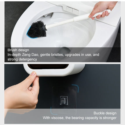 Wall-mounted Toilet Brush Simple No-punching Bathroom Cleaning Brush