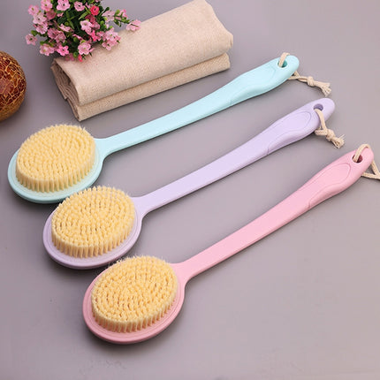 2 PCS Back Massage Bath Brush Nylon Brush Head Long Handle Bath Rubbing Brush