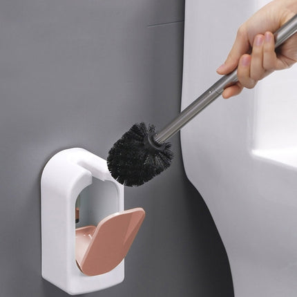 Bathroom Toilet Wall-mounted Toilet Brush Set with Soft Hair and Long Handle Without Dead Corners