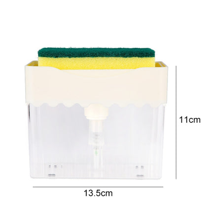 Cleaning Cloth Dishwashing Brush Liquid Box Kitchen Brush Detergent Mixer Press Plastic Soap Box