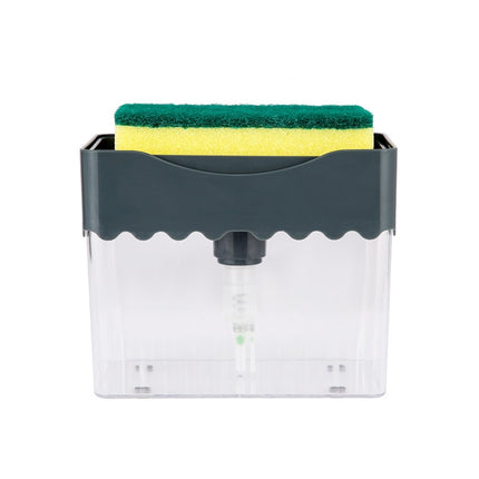 Cleaning Cloth Dishwashing Brush Liquid Box Kitchen Brush Detergent Mixer Press Plastic Soap Box
