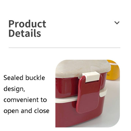 Cute Rabbit Double Layer Plastic Lunch Box Large Capacity Portable Lunch Box, Style:, Small Red, Small Yellow, Large Red, Large Green, Large Yellow - DealBuddy
