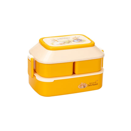 Cute Rabbit Double Layer Plastic Lunch Box Large Capacity Portable Lunch Box, Style:, Small Red, Small Yellow, Large Red, Large Green, Large Yellow - DealBuddy