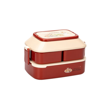 Cute Rabbit Double Layer Plastic Lunch Box Large Capacity Portable Lunch Box, Style:, Small Red, Small Yellow, Large Red, Large Green, Large Yellow - DealBuddy