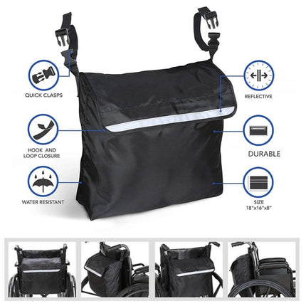 Outdoor Electric Wheelchair Armrest Storage Bag