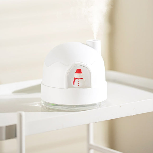 Snowman Humidifier Night Light USB Mute Cute Desktop Air Mini Atomizer Air Humidifier - DealBuddy
