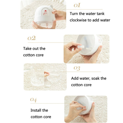 Snowman Humidifier Night Light USB Mute Cute Desktop Air Mini Atomizer Air Humidifier